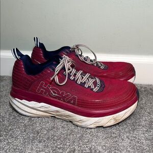 Hoka One One Bondi 6 Running Shoes Pink Women's 8